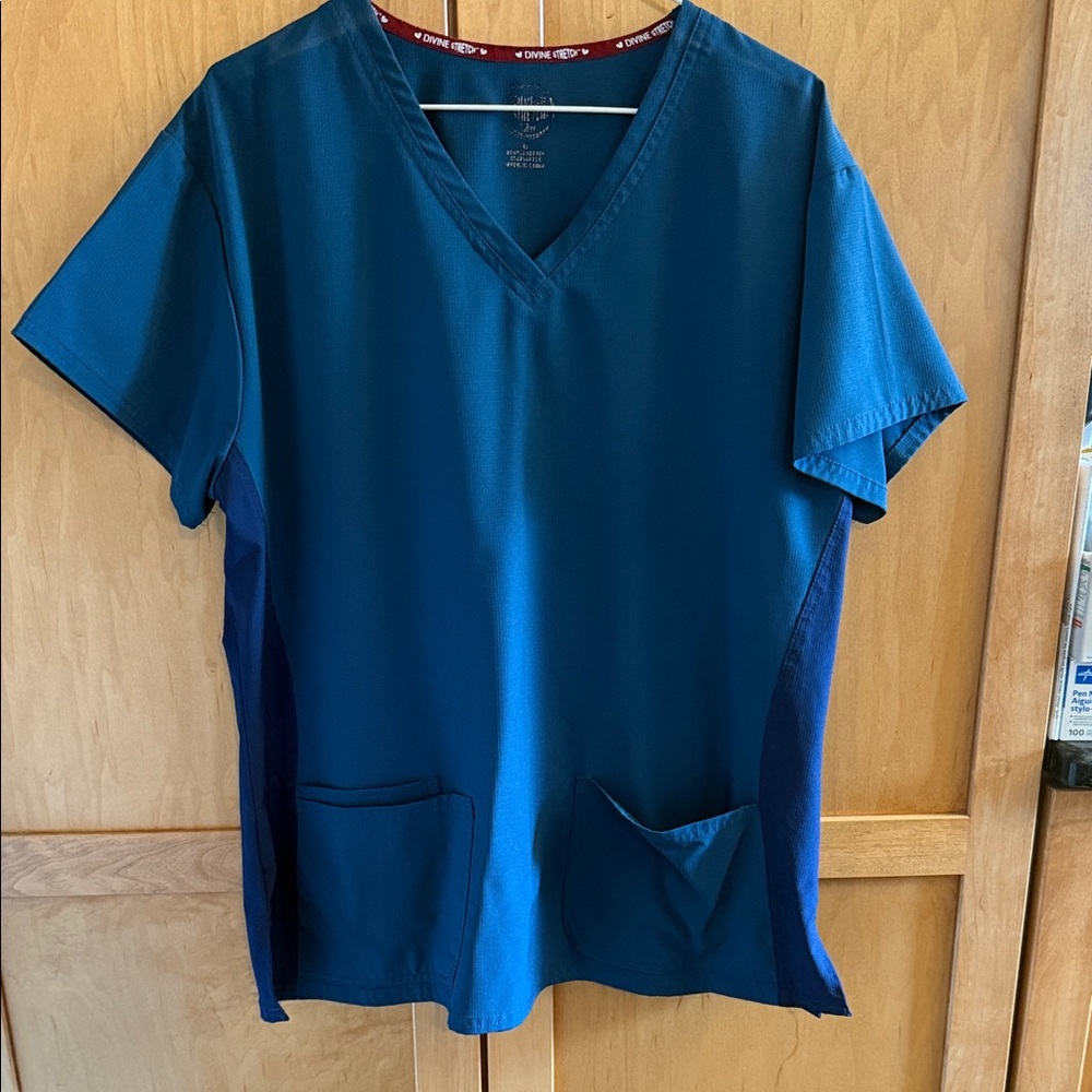 Teal V-Neck Women's Top